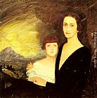 Ramon De Zubiaurre Canvas Paintings - Mother and Daughter